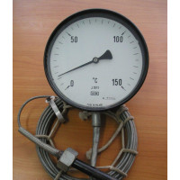 Термометр манометрический показывающий КFM диам 160мм 0150С Lк10м Lт160мм